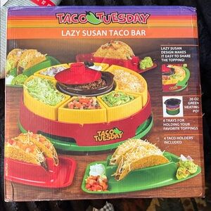 Lazy Susan Taco Bar - Red, Green, Yellow